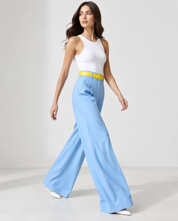 Cream tailored trousers