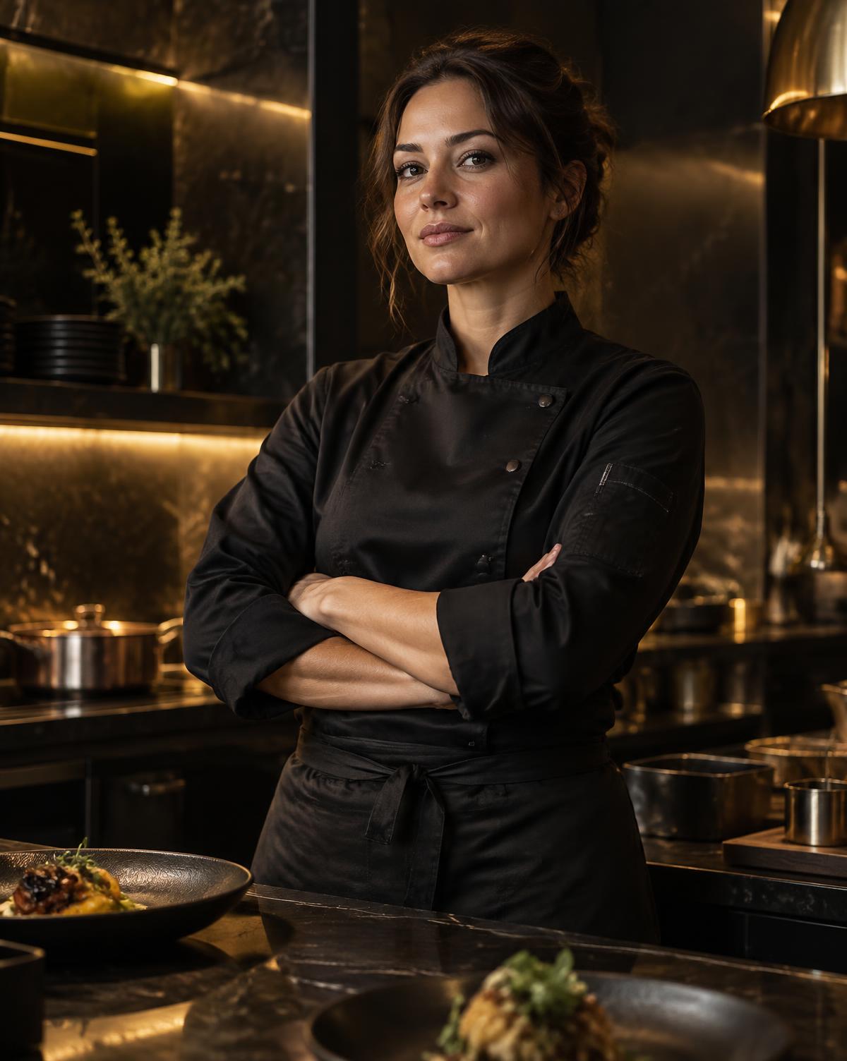 Executive Chef Elena Vale in the Velvet kitchen